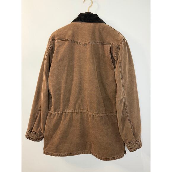 Vintage Carhartt Chore Coat Mens L Blanket Lined Barn Jacket Brown Outdoor - Picture 9 of 11